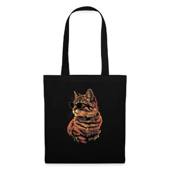 Ragdoll-Katzen-Sonnenbrille Geschenk - Stoffbeutel - Schwarz - Vorne