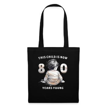 Child 80th Birthday - Tote Bag - black - Front