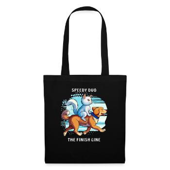 DOG CAT SPEEDY DUO THE FINISH LINE - Tote Bag - black - Front