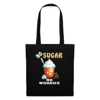 PAS DE SUCRE, PAS DE SOUCIS - Sac en tissu - noir - Devant