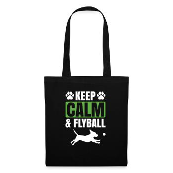Flyball Canine Sport Agility Parcour Dog - Stoffbeutel - Schwarz - Vorne