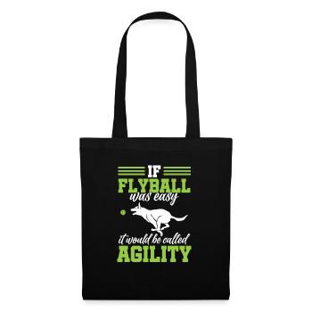 Flyball Canine Sport Agility Parcour Dog - Stoffbeutel - Schwarz - Vorne