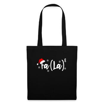Funny Christmas Math Teacher Fa La8 Equations - Stoffbeutel - Schwarz - Vorne