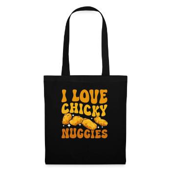 Nuggets de poulet Nuggets de poulet - Sac en tissu - noir - Devant