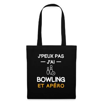 je peux pas j'ai bowling apéro bouliste - Sac en tissu - noir - Devant