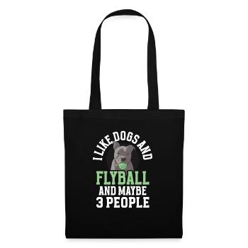 Flyball Canine Sport Agility Parcour Dog - Stoffbeutel - Schwarz - Vorne