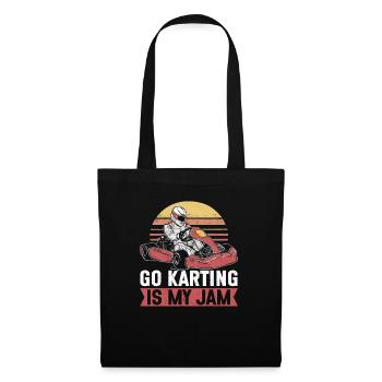 Go Kart Racing Kart Driver Enthusiast Kartier - Sac en tissu - noir - Devant