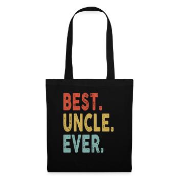 Vintage Meilleur Oncle Couleurs Rétro Meilleur Oncle Jamais - Sac en tissu - noir - Devant