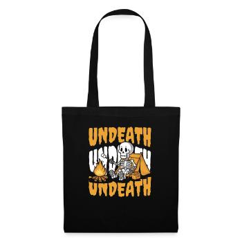 Tent Camping Camping Skeleton Undeath - Tote Bag - black - Front