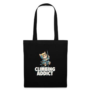Chat accro à l’escalade - Sac en tissu - noir - Devant