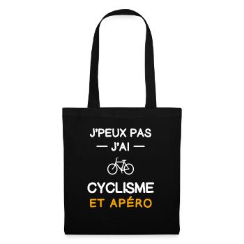 I can't I have cycling aperitif duathlete - Tote Bag - black - Front