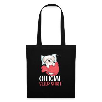 Official Sleeping Shepherd Maltese Dog PJ - Tote Bag - black - Front