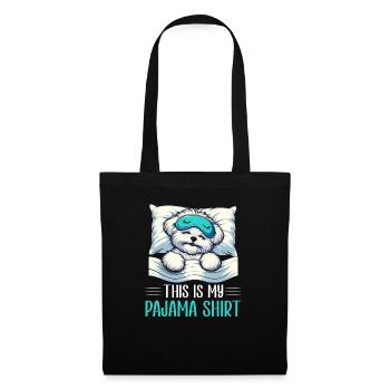 Official Sleeping Shepherd Maltese Dog PJ - Tote Bag - black - Front