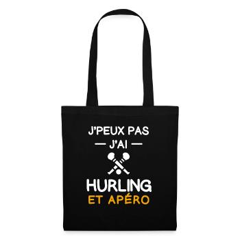 I can't I Hurling Aperitif Trommler - Stoffbeutel - Schwarz - Vorne