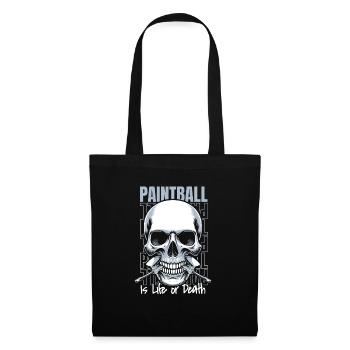 Crâne de paintball - Sac en tissu - noir - Devant