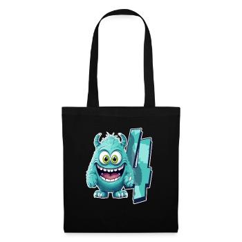 Monster design for children – four years - Tote Bag - black - Front