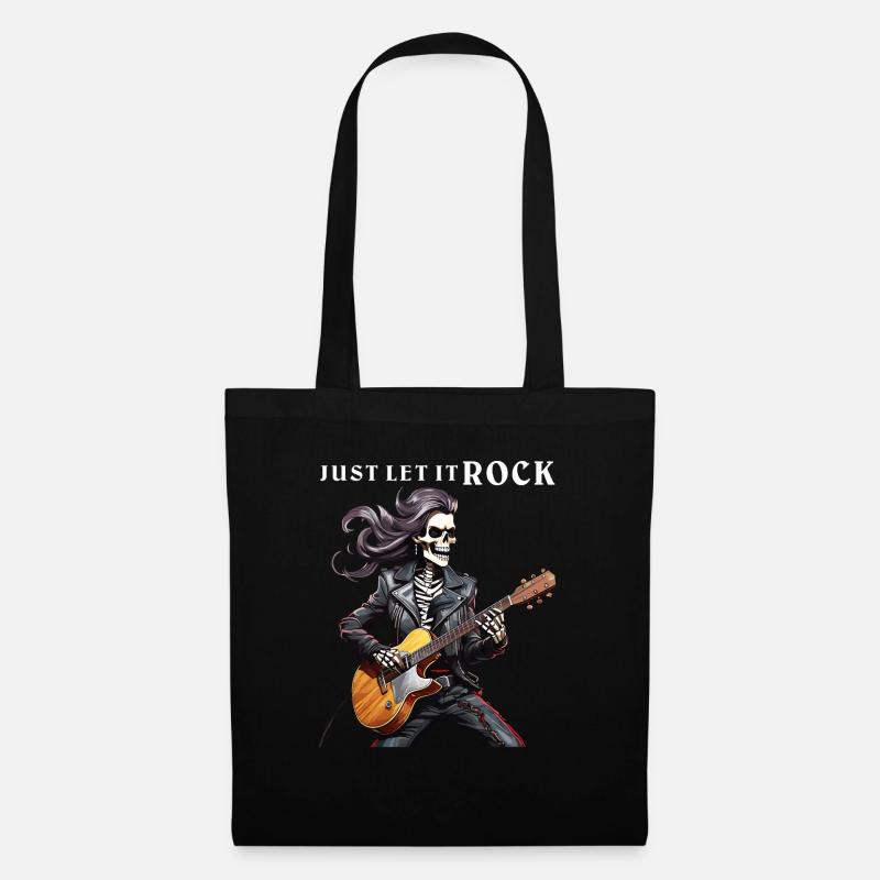 MUSIKER ROCK JUST LET IT ROCK - Stoffbeutel - Schwarz