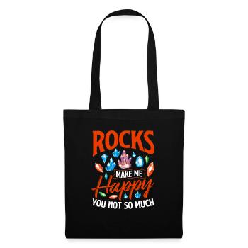 Les rochers me rendent heureux - Geode Hunter Geology - Sac en tissu - noir - Devant