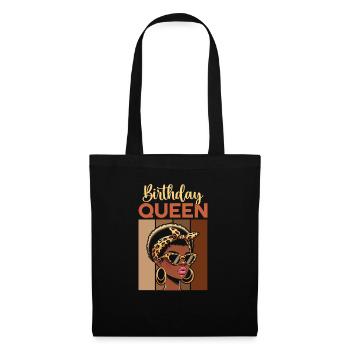 Birthday Queen African American Melanin Black - Tote Bag - black - Front