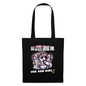 Enterrement de vie de garçon Mariée Enterrement de vie de jeune fille Grondant Femmes - Sac en tissu - noir - Devant