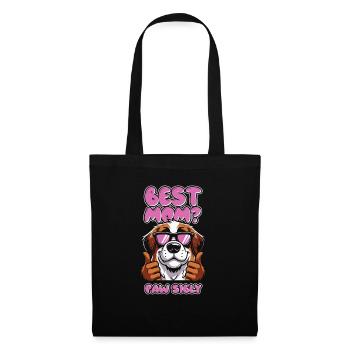 Saint Bernard Mère Meilleure Maman Pawsibly - Sac en tissu - noir - Devant