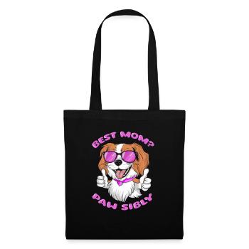 Roi Charles Cavalier Mère Meilleure Maman Pawsibly - Sac en tissu - noir - Devant