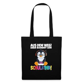 Schulkind 2024 Einschulung Schulanfang - Stoffbeutel - Schwarz - Vorne