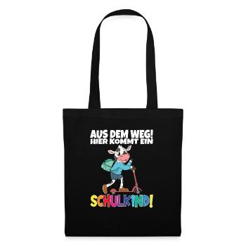 Schulkind 2024 Einschulung Schulanfang - Stoffbeutel - Schwarz - Vorne