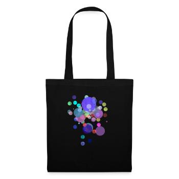 Boules à motifs - Couleurs de l’espace - Sac en tissu - noir - Devant