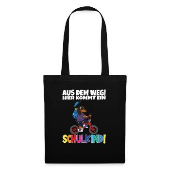 Schulkind 2024 Einschulung Schulanfang - Stoffbeutel - Schwarz - Vorne