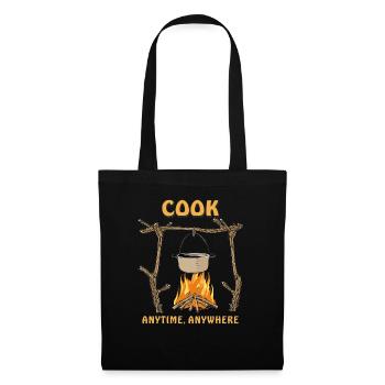 CUISINEZ AU FOYER N’IMPORTE QUAND, N’IMPORTE OÙ - Sac en tissu - noir - Devant