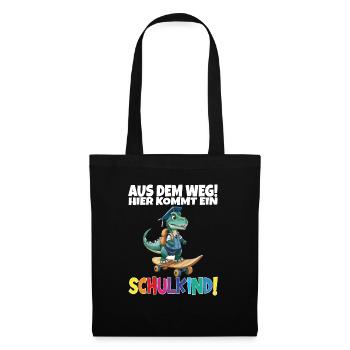 Schulkind 2024 Einschulung Schulanfang - Stoffbeutel - Schwarz - Vorne