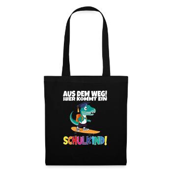 Schulkind 2024 Einschulung Schulanfang - Stoffbeutel - Schwarz - Vorne