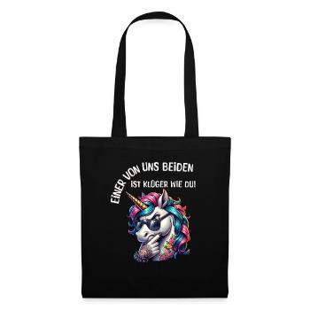 Drôle L’un de nous est plus intelligent que toi - Sac en tissu - noir - Devant