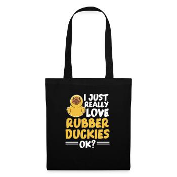 Canard en caoutchouc Canard en caoutchouc - Sac en tissu - noir - Devant
