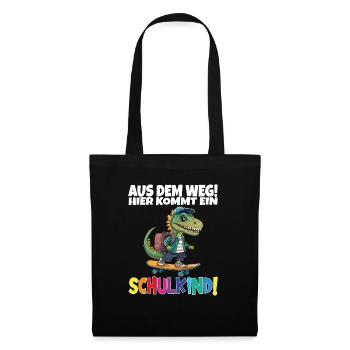Schulkind 2024 Einschulung Schulanfang - Stoffbeutel - Schwarz - Vorne