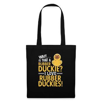 Canard en caoutchouc Canard en caoutchouc - Sac en tissu - noir - Devant