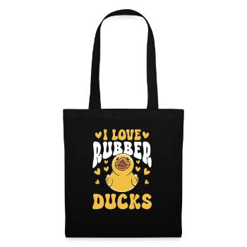 Canard en caoutchouc Canard en caoutchouc - Sac en tissu - noir - Devant