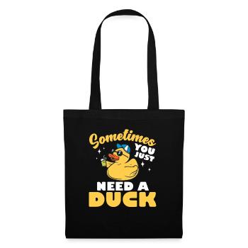 Canard en caoutchouc Canard en caoutchouc - Sac en tissu - noir - Devant