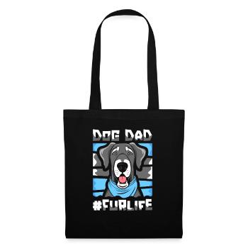Deutsche Dogge Vater Dog Dad Fur Life - Stoffbeutel - Schwarz - Vorne