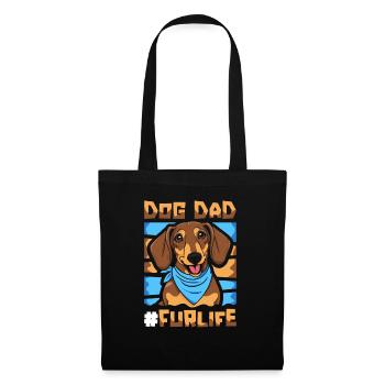 Teckel Teckel Père Chien Papa Pour La Vie - Sac en tissu - noir - Devant