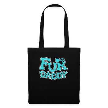 Hund Vierbeiner Hundepapa Fur Daddy - Stoffbeutel - Schwarz - Vorne