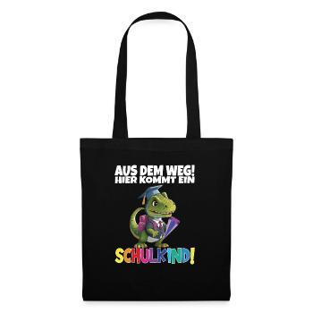 Schulkind 2024 Einschulung Schulanfang - Stoffbeutel - Schwarz - Vorne