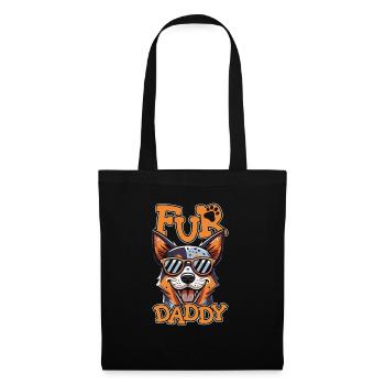 Bouvier australien Chien Père Chien Papa - Sac en tissu - noir - Devant