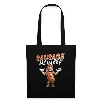 SAUSAGE MAKES ME HAPPY - Tote Bag - black - Front