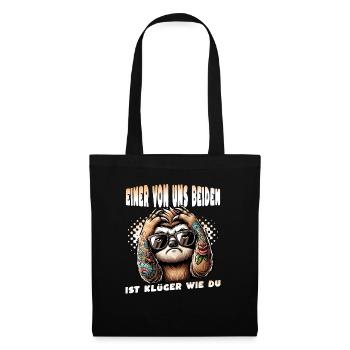 Drôle L’un de nous est plus intelligent que toi - Sac en tissu - noir - Devant