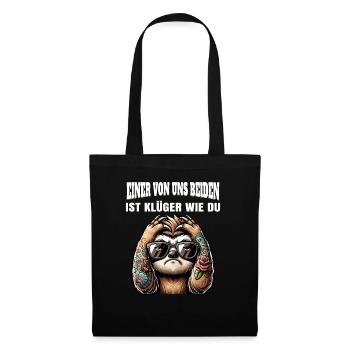 Drôle L’un de nous est plus intelligent que toi - Sac en tissu - noir - Devant
