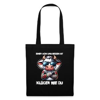 Drôle L’un de nous est plus intelligent que toi - Sac en tissu - noir - Devant