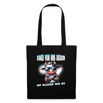 Drôle L’un de nous est plus intelligent que toi - Sac en tissu - noir - Devant