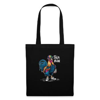 Tala Chicken Poulet coloré avec lunettes de soleil - Sac en tissu - noir - Devant
